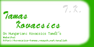 tamas kovacsics business card